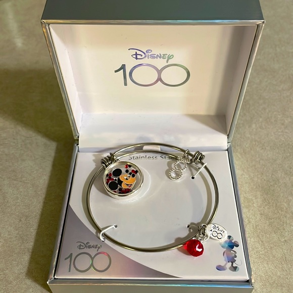 Jewelry - Disney Mickey 100 Anniversary Stainless Steel Bracelet NWOT